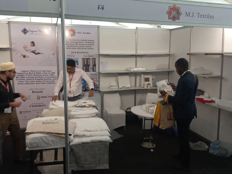 Our team at work on the stand
